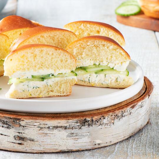 Cucumber and Dill Brioche Finger Sandwiches Dempster's